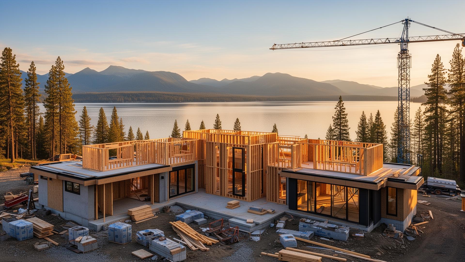Construction home site in Hayden, Idaho