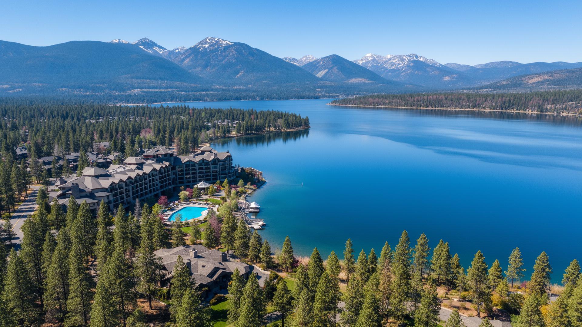 Pacific Northwest lake and mountain landscape